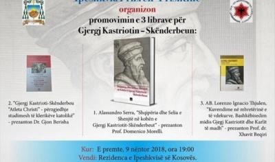 Ipeshkvia e Kosovës promovon tre libra për Skënderbeun
