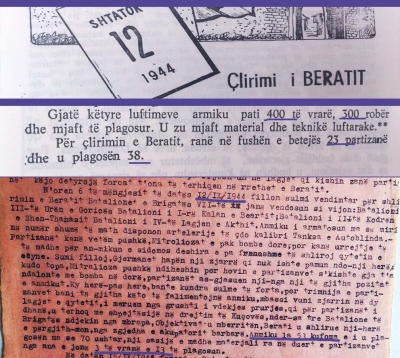 Faksimile nga libri i vitit 1972 dhe dokumenti nga dosja e historikut të Brigadës së 7