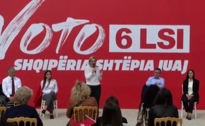 Kryetarja e LSI, Monika Kryemadhi, prezanton kandidatët e LSI-së për Qarkun e Vlorës