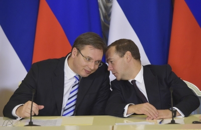 Kryeministri rus në Serbi , Rama-Vuçiç i kanë bërë mirë detyrat