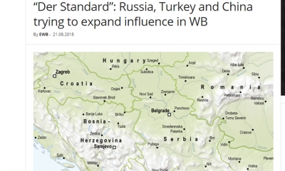 “Der Standard”: Rusia, Turqia dhe Kina po përpiqen të “pushtojnë” Ballkanin