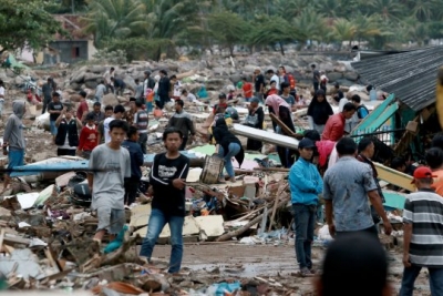 Tërmet pas cunamit në Indonezi