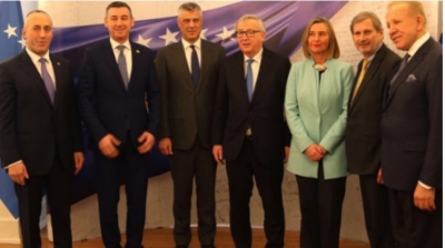 Dialogu me Serbinë, liderët kosovarë takojnë Mogherinin