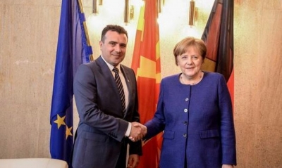 Merkel viziton sot Maqedoninë