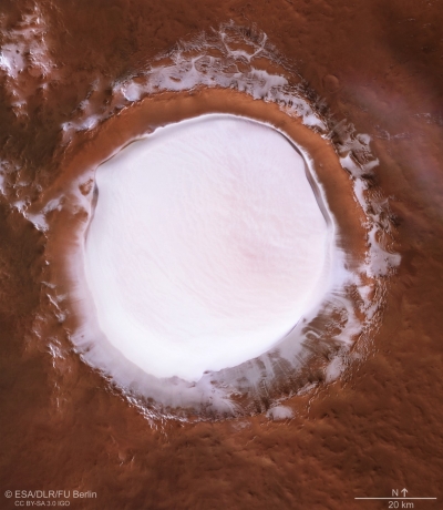 Agjencia Europiane, foto nga liqeni i akullt në Mars