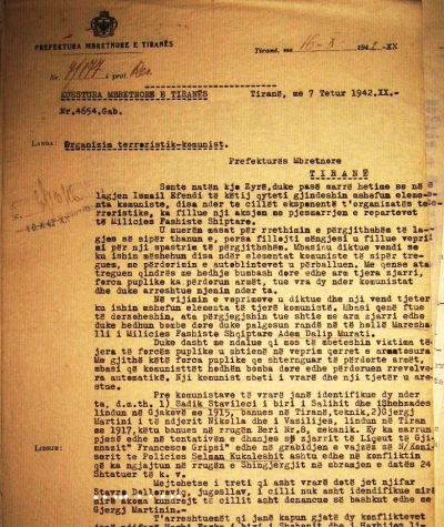 1942/Beteja e Kodrës së Kuqe sipas dokumenteve të kohës