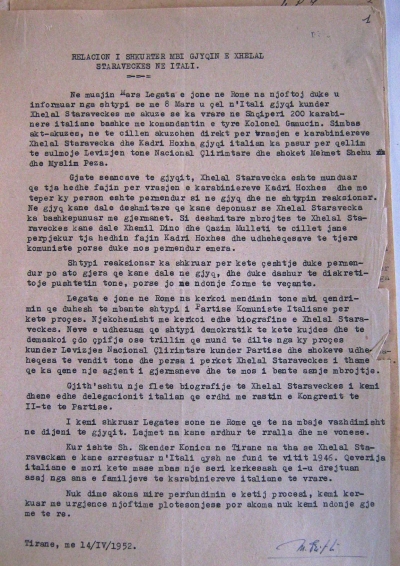 1943/Ekzekutimi i robërve italianë, ora e Gamucit iu dha Enver Hoxhës