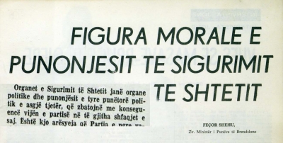 Sigurimsat, punëtorë politikë e asgjë tjetër