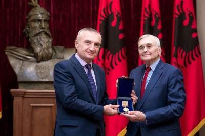 Presidenti Ilir Meta dhe ish-senatori francez Michel Berson