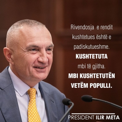 Meta: Më 25 prill një referendum mbarëkombëtar. Mbi Kushtetutën është vetëm populli