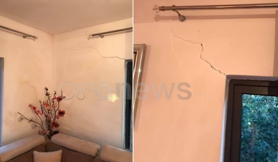 Çahen muret dhe tavani, banesa e dëmtuar në Lezhë