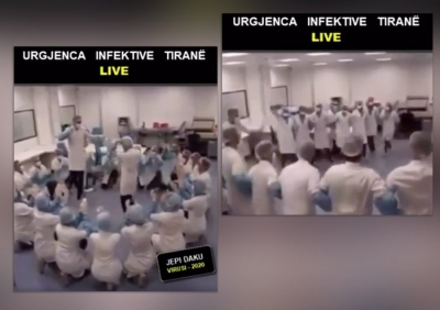 VIDEO/ Live te ‘Urgjenca Infektive’ ia marrin këngës dhe valles, pas fitores me koronavirusin