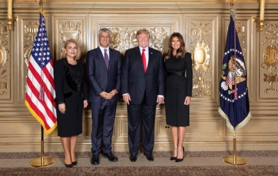 Presidenti Thaçi në SHBA, në pritjen e Presidentit Trump