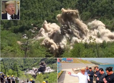 Pamjet/ Kim Jong-Un publikon me video shkatërrimin e bazës bërthamore
