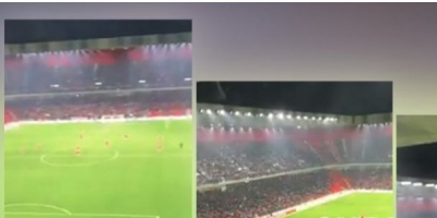 VIDEO/Edhe në ndeshjen Tirana-Partizani, shpërthen stadiumi &quot;Rama ik&quot;