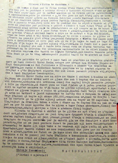 1946/Trakt antikomunist i hedhur në Elbasan