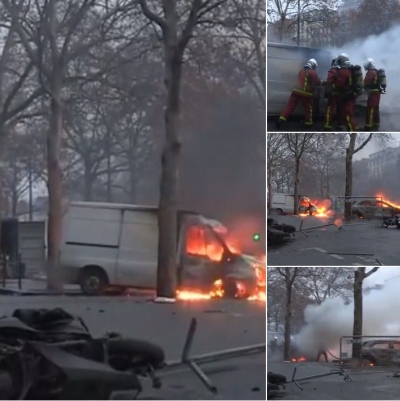 Rritja e naftës, protestuesit iu vënë flakën disa makinave në mes të Parisit (VIDEO)