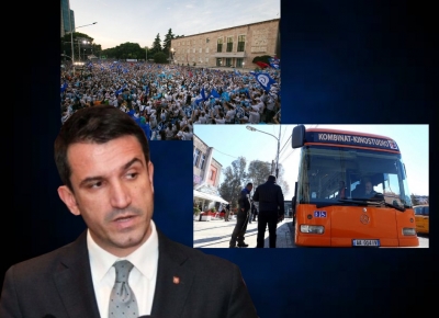 Denoncimi te Berisha: Veliaj ndalon transportin urban në Tiranë që të pengojë pjesmarrjen në protestë