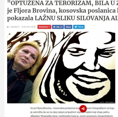 Si po e shfrytëzon propaganda serbe, budallallikun shqiptar: &#039;Me gëzof humanitar, me tru terroristeje!&#039;