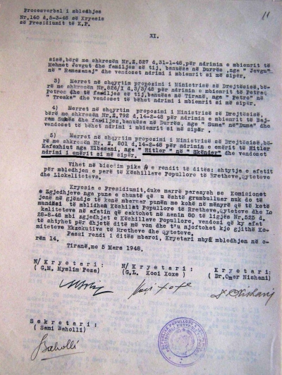 1948/Njeriu me emrin Hitler në Shqipëri