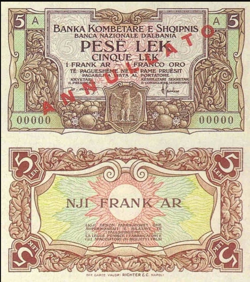 Ku u printuan paratë e para të Shqipërisë në 1926?