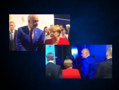 VIDEO/ Rama i acaruar me Merkel, kancelarja duket e prerë