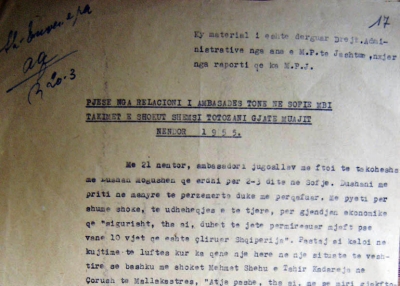 1955/Takimi i ambasadorit shqiptar me dashurinë e vjetër, Dushan Mugoshën