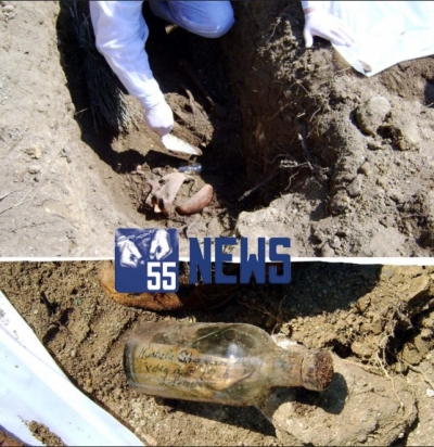 Nga zhvarrimi i eshtrave të Mustafa Korockës (vdekur më 19.6.1977), më 29.4.2010 në varrezën e Panahorit në Ballsh. Siç shihet pranë qëndron shihja identifikuese me emrin e personit të varrosur.