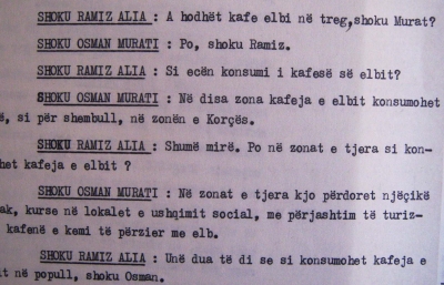 1984/Byroja Politike vendosi zëvendësimin e kafesë me kafen e elbit