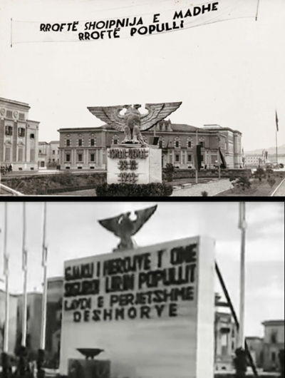 I njëjti vend në vitet 1942 dhe 1945