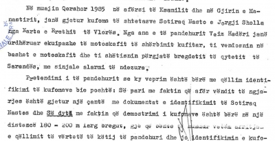 1985/Vrasjet dhe poshtërimet në kufi