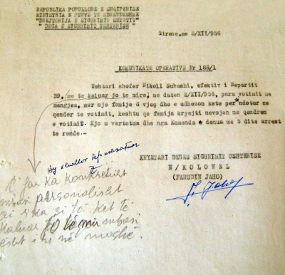 1956/Ndotja e qendrës së votimit në zgjedhjet vendore