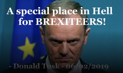 “Një vend në ferr për mbështetësit e Brexit”, Londra reagon ndaj deklaratës së Tusk