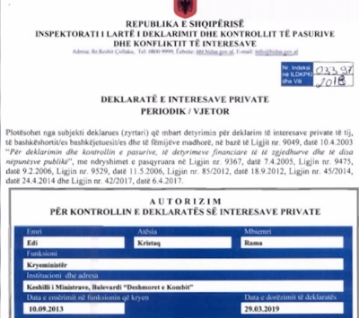 Edi Rama &#039;zbardh&#039; pasurinë e tij: Viti 2018 më varfëroi, jam i zhytur në borxhe!