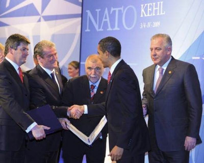&quot;This is a miracle of Freedom’, momenti historik kur Berisha fliste në Samitin e NATO-s