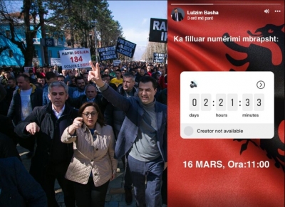 Basha i fillon numërimin mbrapsht Ramës, 16 marsi protesta më e madhe e mbajtur ndonjëherë