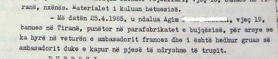 1985/Çfarë nuk bënte njeriu i ri i socializmit, ngjarja me ambasadorin francez