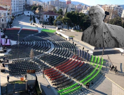 Antimitingjeve të Ramës u mungon vetëm busti i Enverit