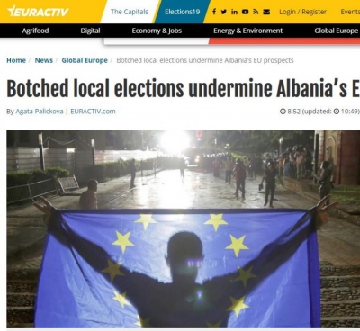 Euractiv: Zgjedhjet e dështuara vendore, rrezikojnë perspektivën europiane të Shqipërisë
