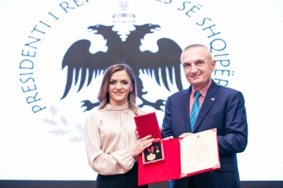 Presidenti Meta vlerëson atleten e shquar Luiza Gega me titullin &quot;Mjeshtër i Madh&quot;