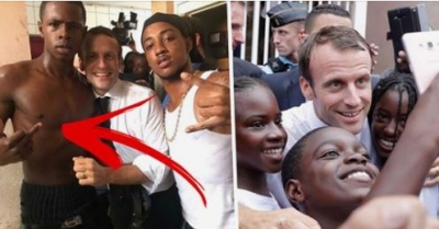 &quot;Franca nuk e meritonte këtë&quot;, i riu tregon gishtin e mesit në foton me Macron