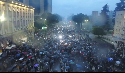 Protesta më e madhe e mbajtur në Shqipëri, shikoni videon me dron
