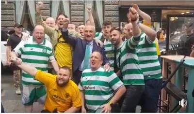 VIDEO/ Presidenti Meta feston në Sarajevë me tifozët e Celtic