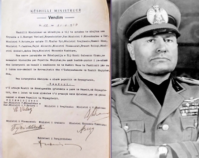 1939/Duçja “shpirtmadh”, qytetar nderi i parë i Shqipërisë