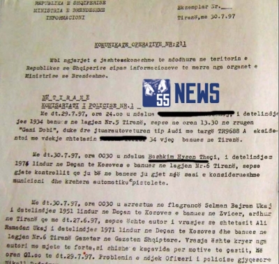 Si u njoftua arrestimi Thaçit dhe vrasja e gazetarit Ali Uka në vitin 1997 në Shqipëri