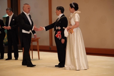 Meta merr pjesë në ceremoninë e kurorëzimit të Perandorit të ri të Japonisë