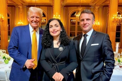 Vjosa Osmani shtrëngoi duart me Trump e Macron në Paris, Rama shtrëngoi dhëmbët i vetmuar në një cep