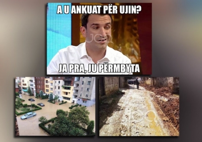 &#039;A deshët ujë&#039;/ Tirana përmbytet, rrjeti shpërthen në meme
