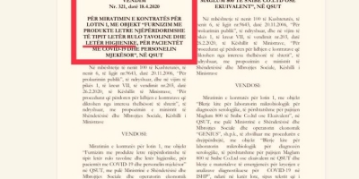 PD publikon dokumentin: Tenderi për letra higjenike klasifikohet sekret shtetëror