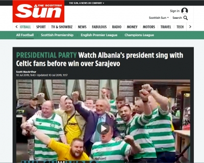Festa me tifozët e Celtic, Meta &quot;pushton&quot; mediat botërore